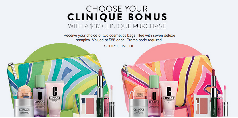 Clinique gift with purchase - 7 pcs with $32 purchase and more - Gift ...