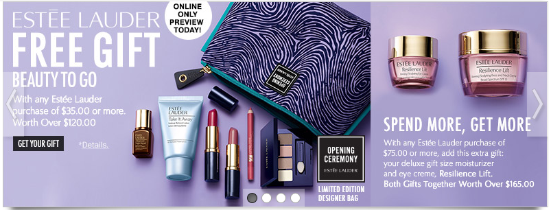 Estee Lauder gift with purchase - 7 pcs with $35 purchase - Gift With ...