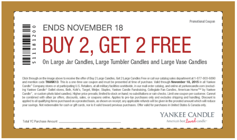 yankee candle coupon