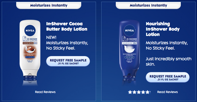 free nivea sample