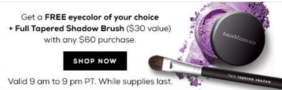 bareminerals gift with purchase