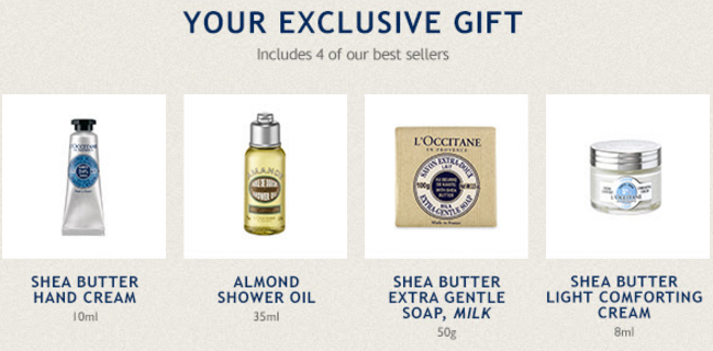 loccitane free gifts