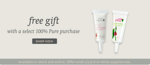 100 percent pure gift with purchase