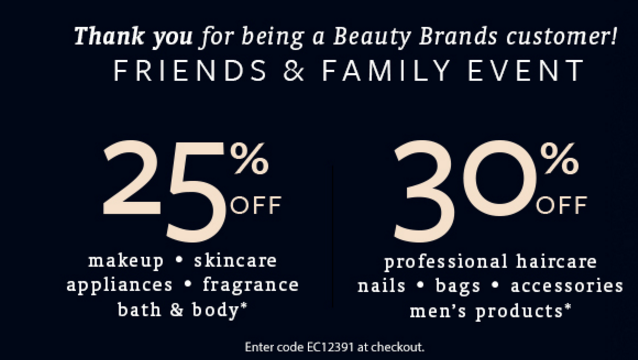 beauty brands sale