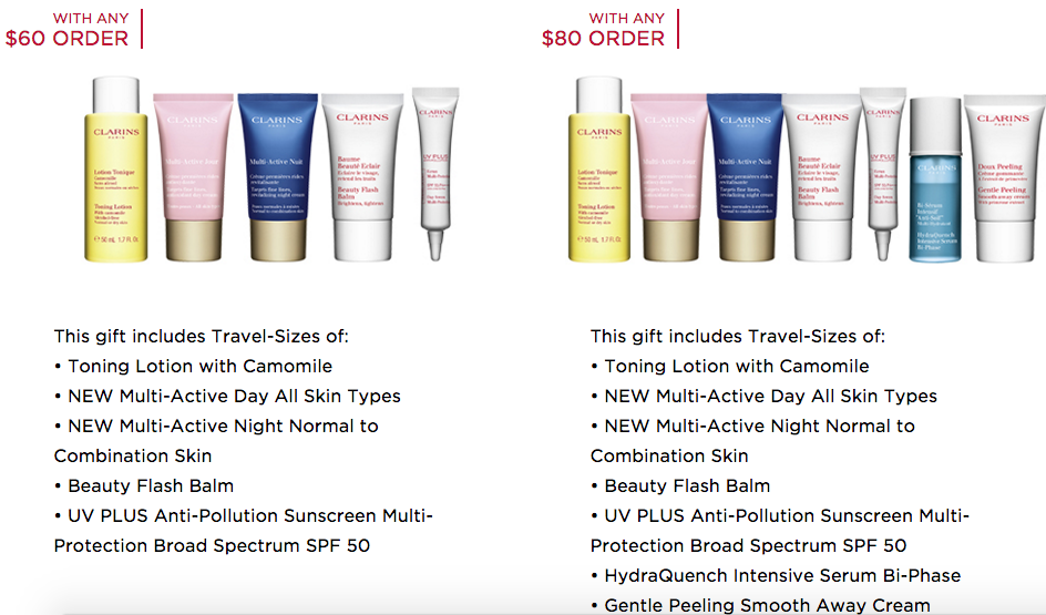 clarins gift with purchase