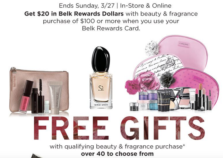 belk gift with purchase