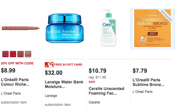 target may beauty box