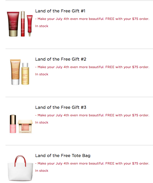 clarins gift with purchase