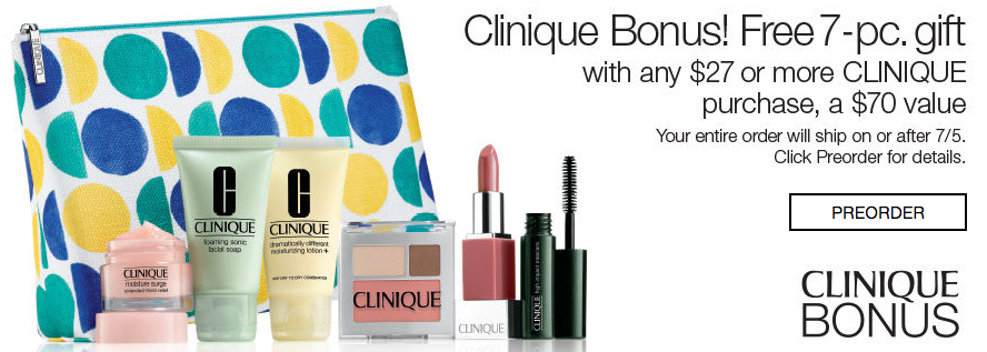 clinique gift with purchase