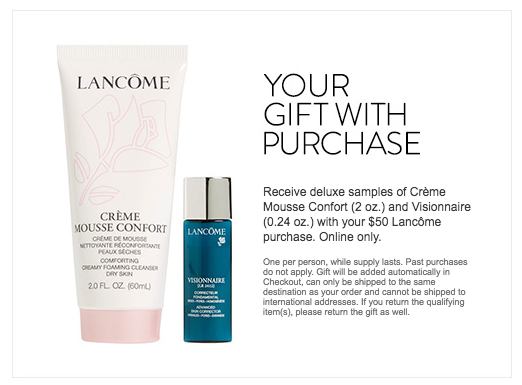 lancome gift with purchase