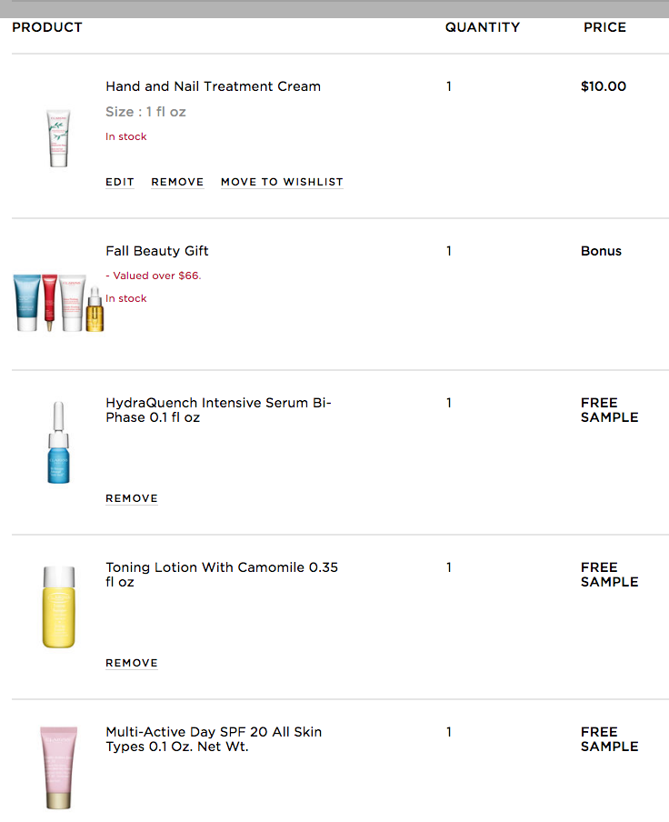 clarins gift with purchase