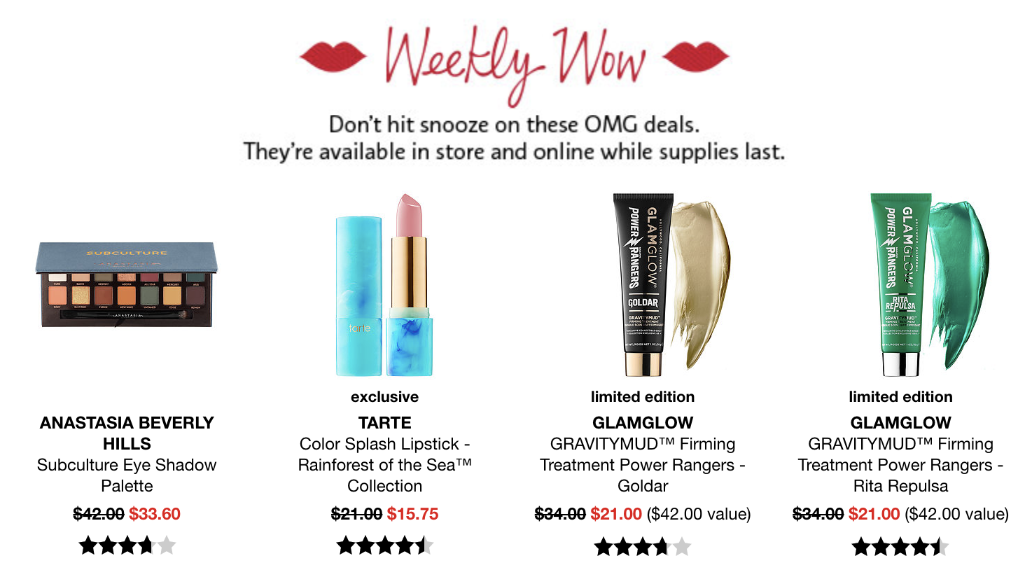 Sephora Weekly Wow Sale 12/28 - 1/3 - Gift With Purchase