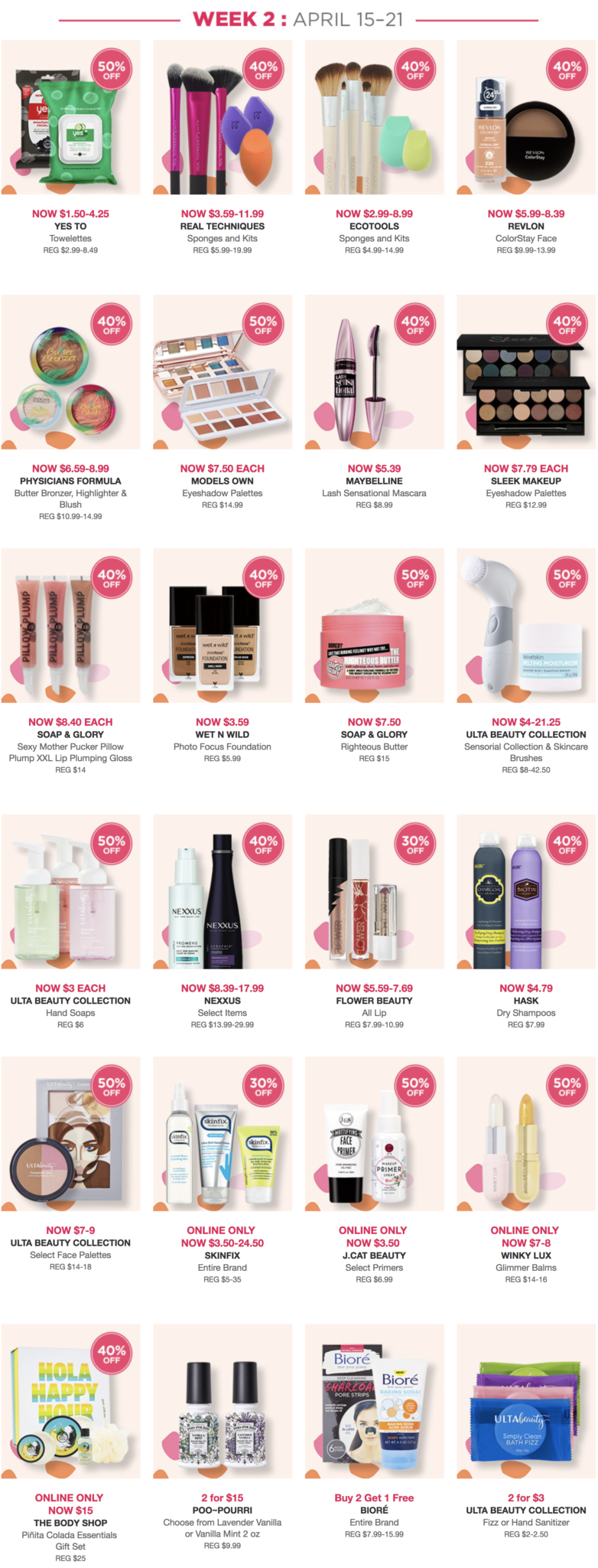 ulta spring haul event week 2 2018