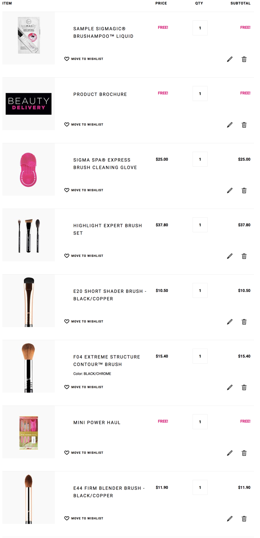 sigma beauty order