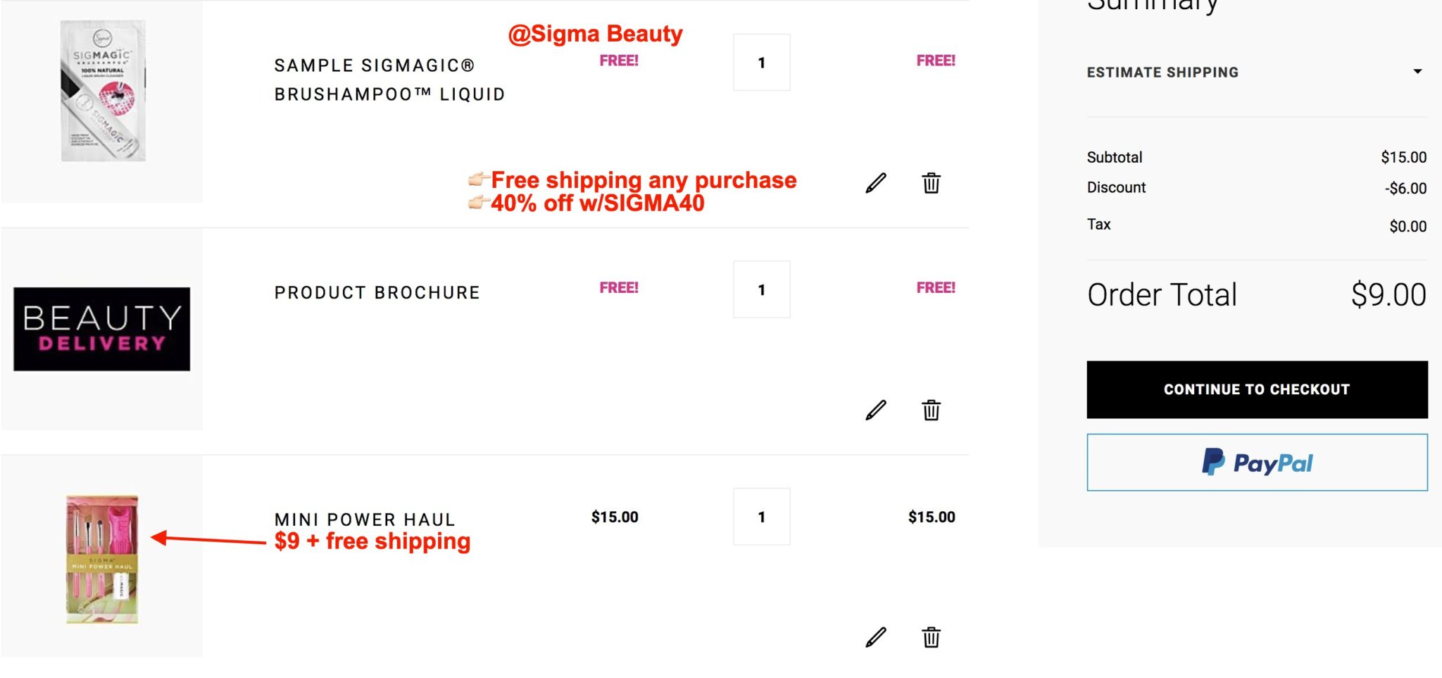 sigma beauty sale