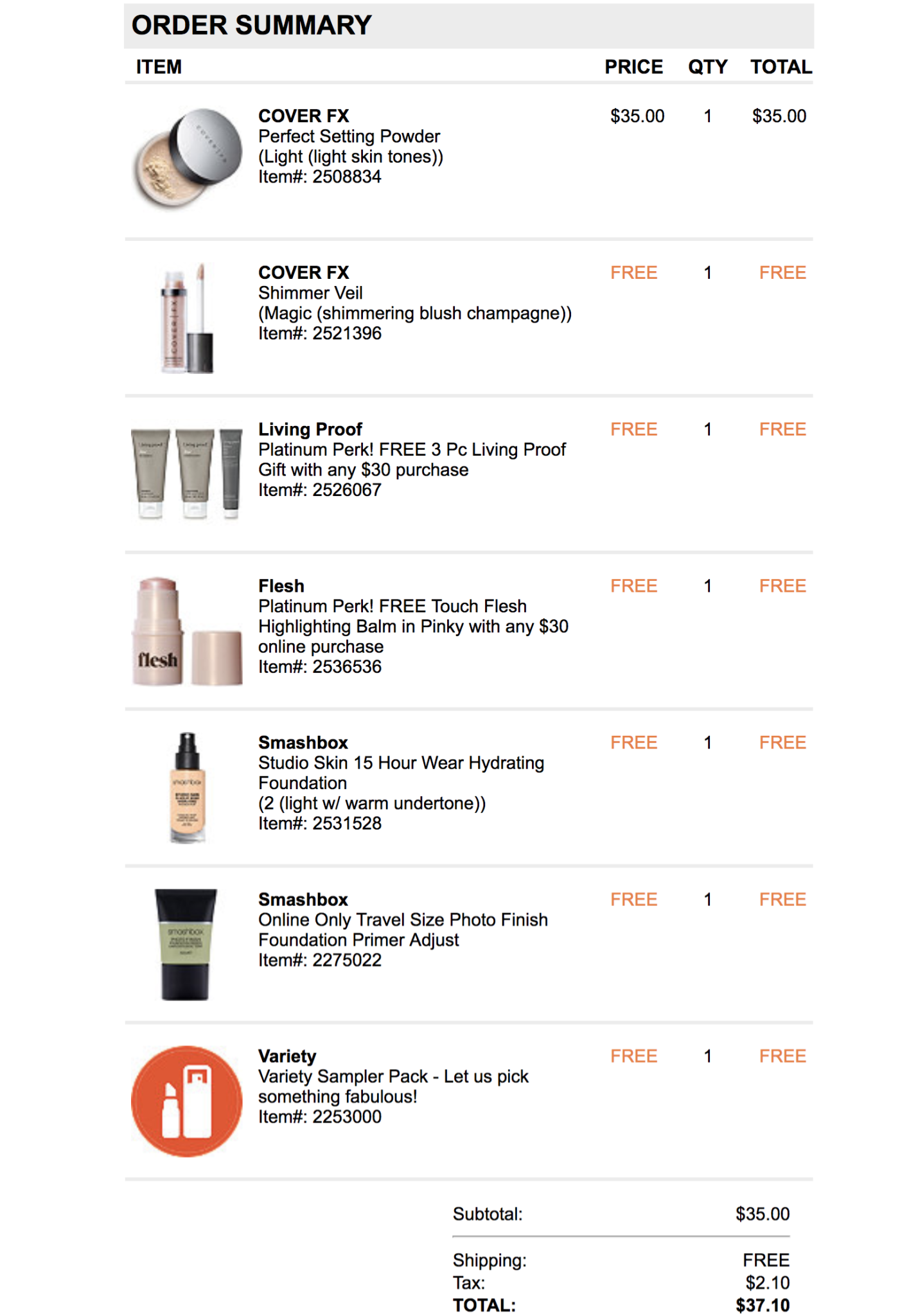 ulta order