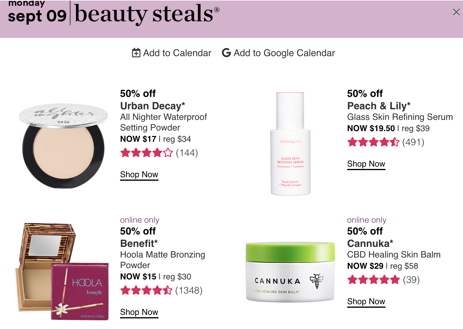 Ulta 21 Days of Beauty – DAY 9 (9/9 tomorrow) - Gift With Purchase
