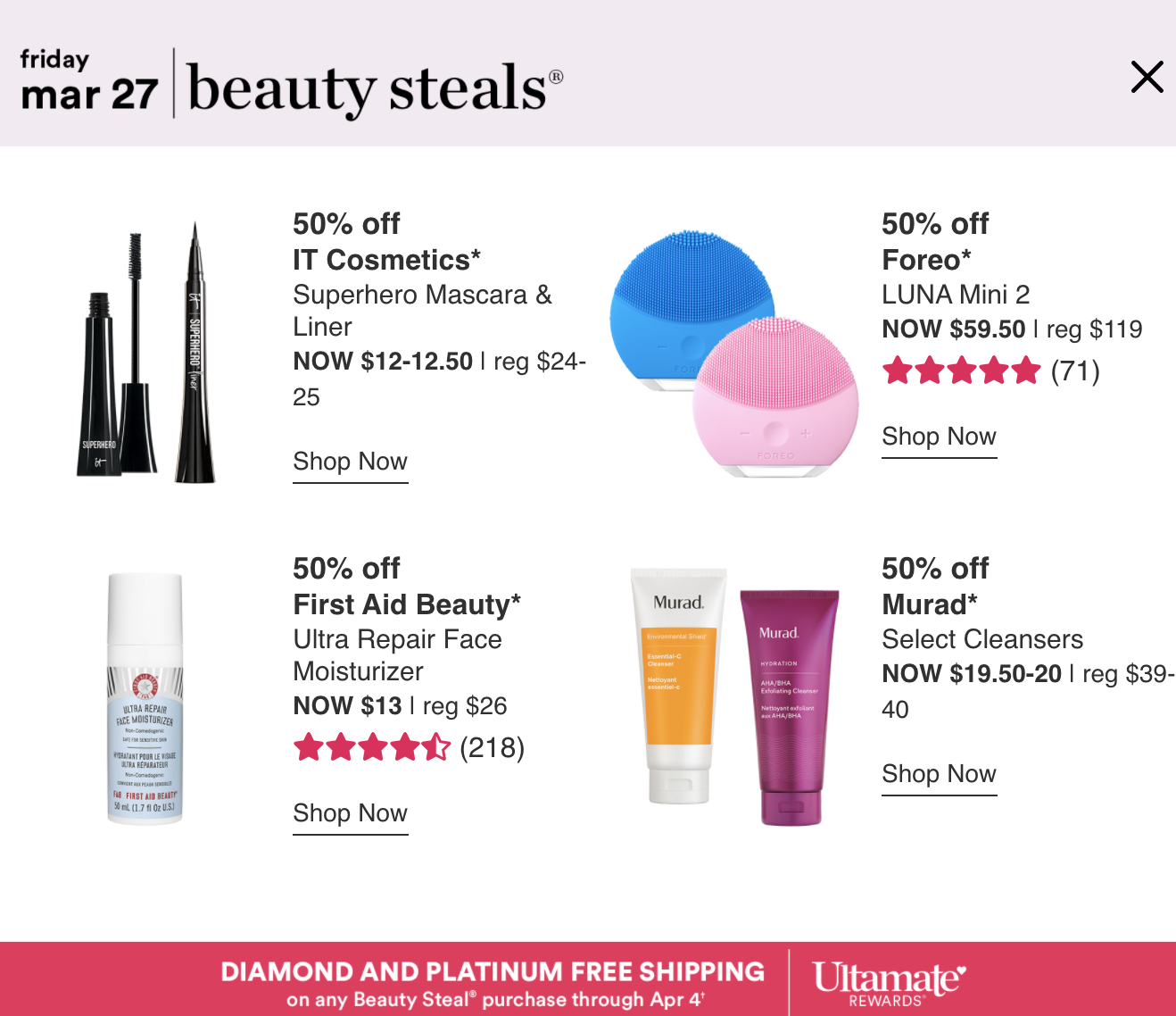 Ulta: 21 Days of Beauty - Day 13(3/27) - Gift With Purchase