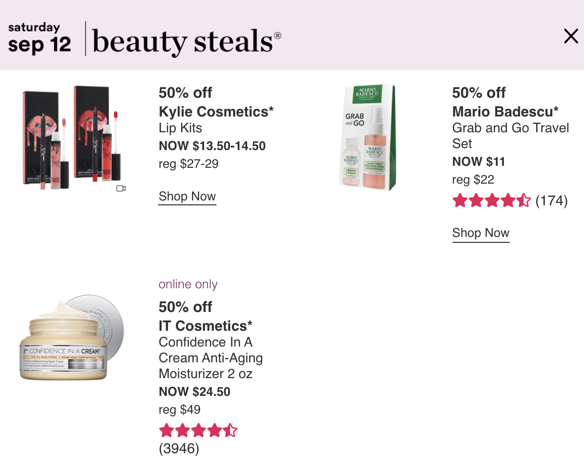 Ulta 21 Days of Beauty - 9/12 DAY 14 (tomorrow) - Gift With Purchase