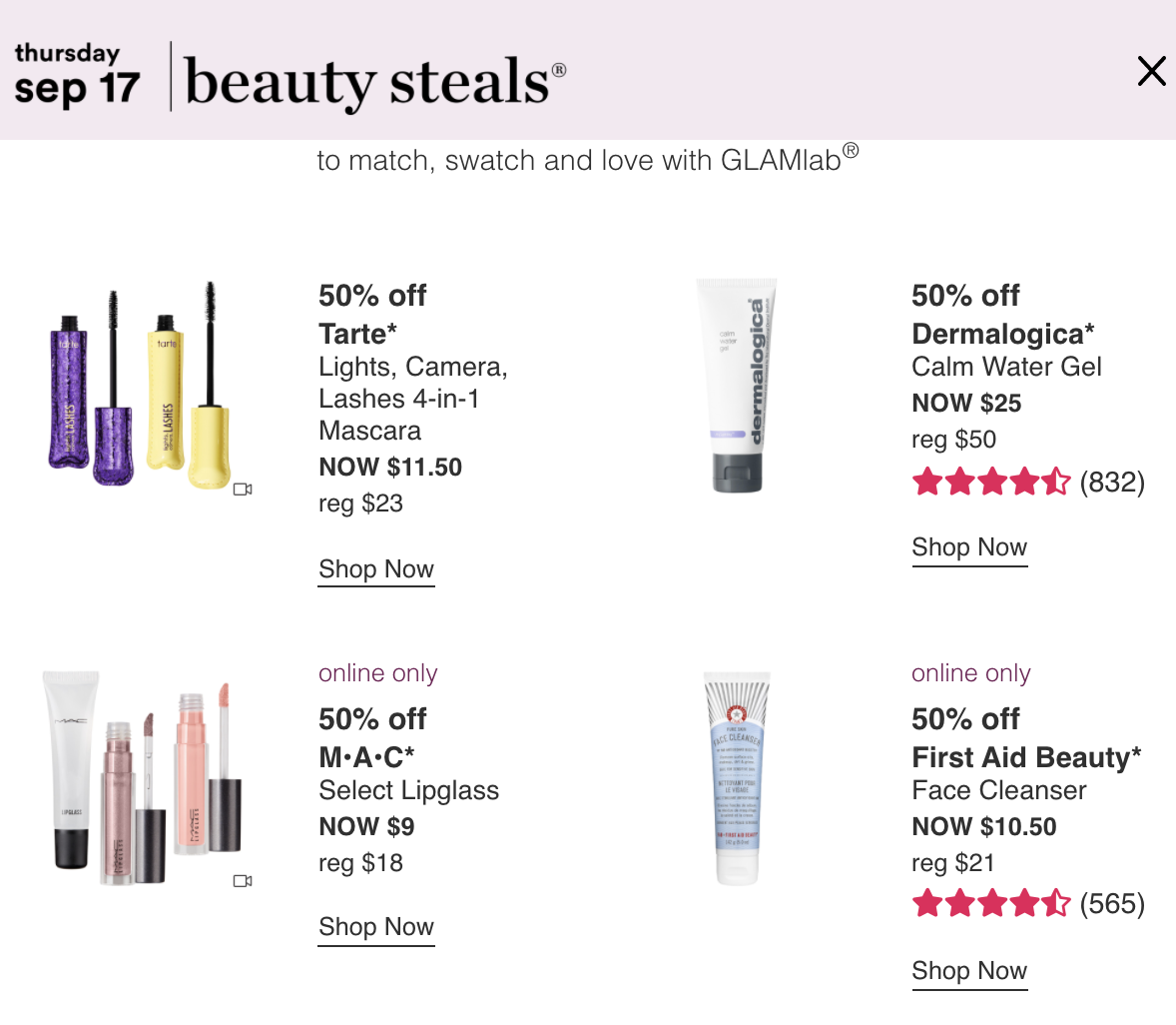 Ulta 21 Days of Beauty - 9/17 DAY 19 (tomorrow) - Gift With Purchase
