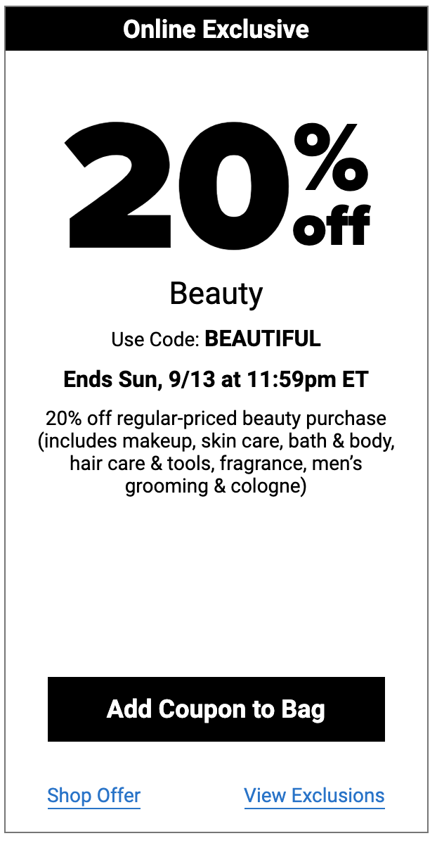 Belk 20 off beauty + GWPs Gift With Purchase