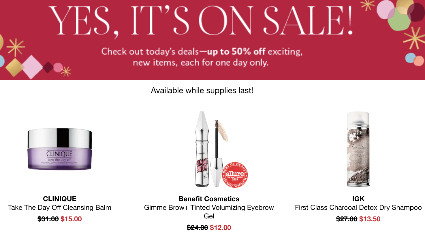 Sephora Today Only Offer - Gift With Purchase