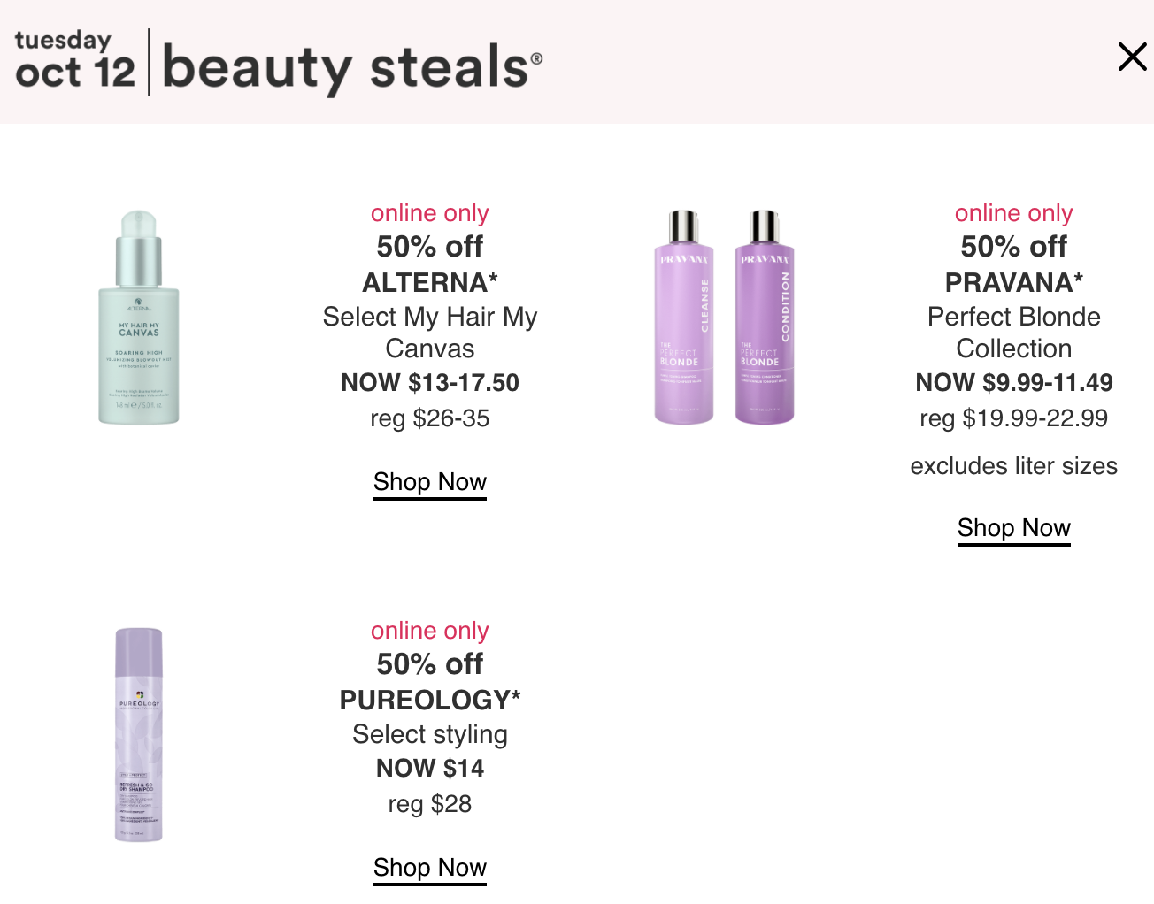 Ulta Gorgeous Hair Event - 10/12 (tomorrow) - Gift With Purchase