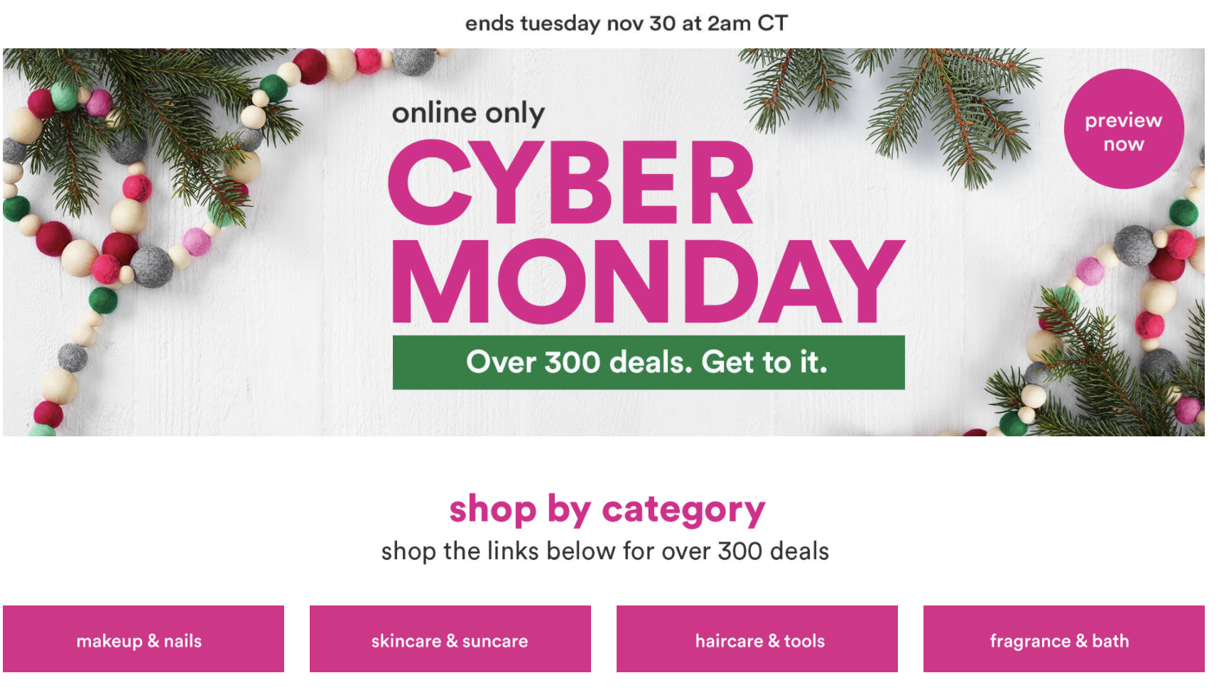 Ulta Cyber Monday Sale Preview (11/28 tonight 7pm CT 11/30 2am CT