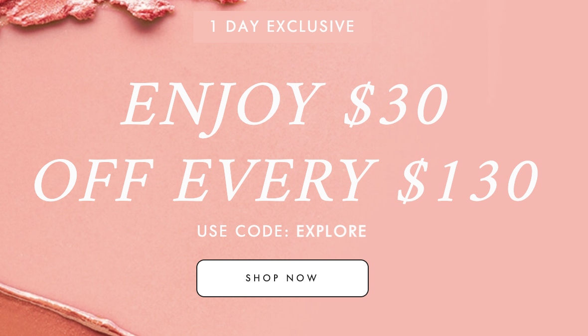 Space NK: $30 off every $130 purchase - today only - Gift With Purchase