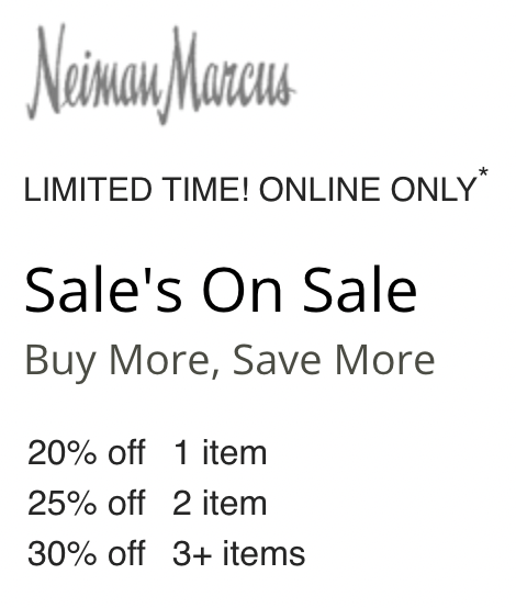 Neiman marcus discount 20 off sale