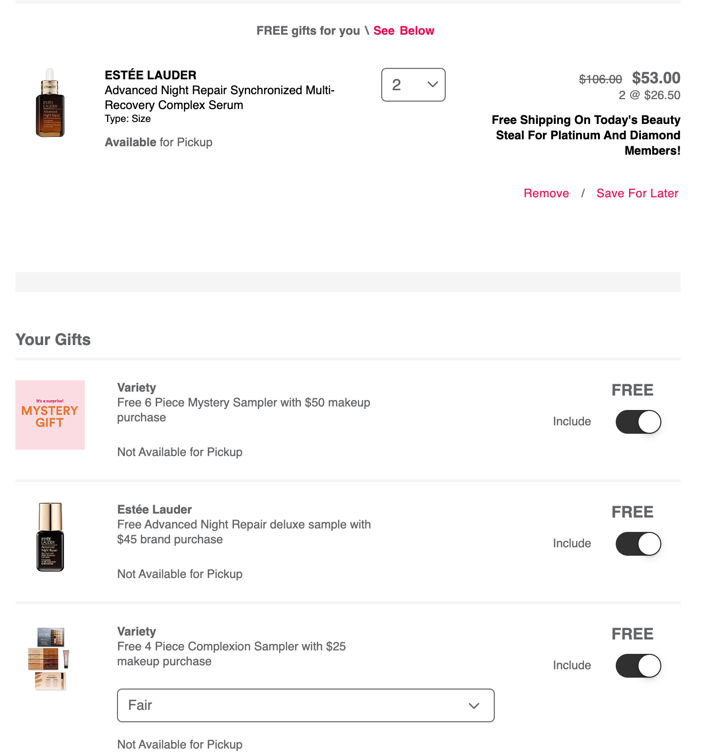 My Ulta Example Cart + MORE - Gift With Purchase