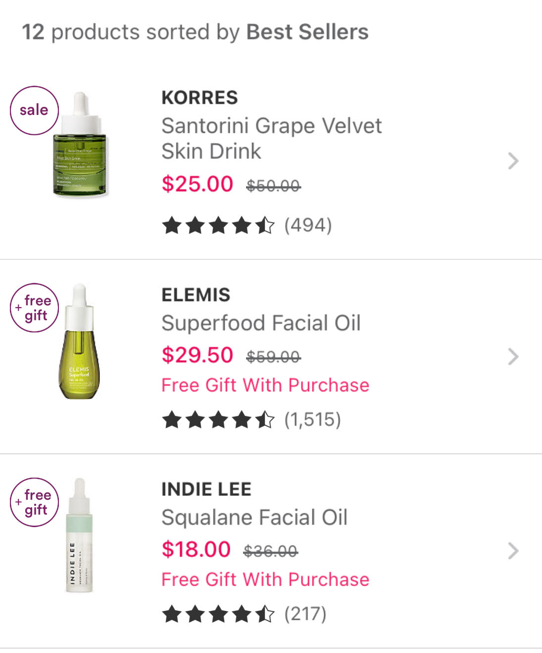 Ulta 50 off select serums (App Exclusive) today only Gift With