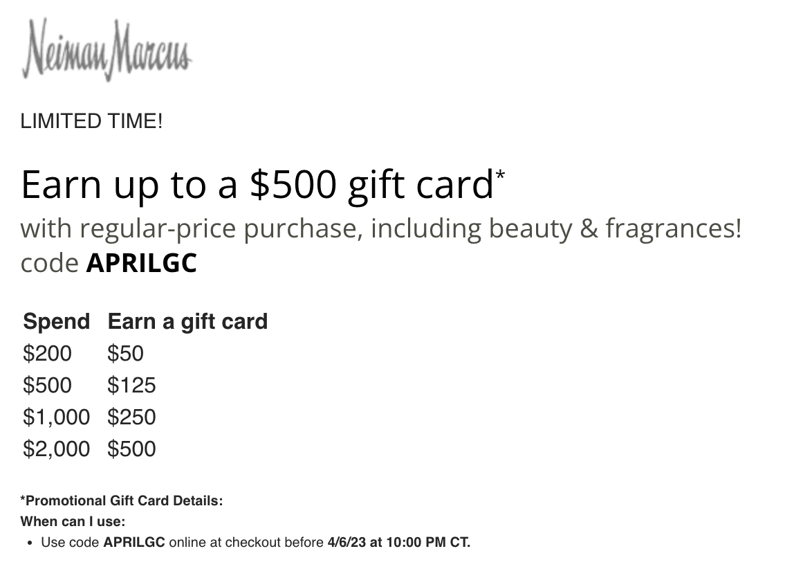 Neiman Marcus Yours with $125 select beauty purchase