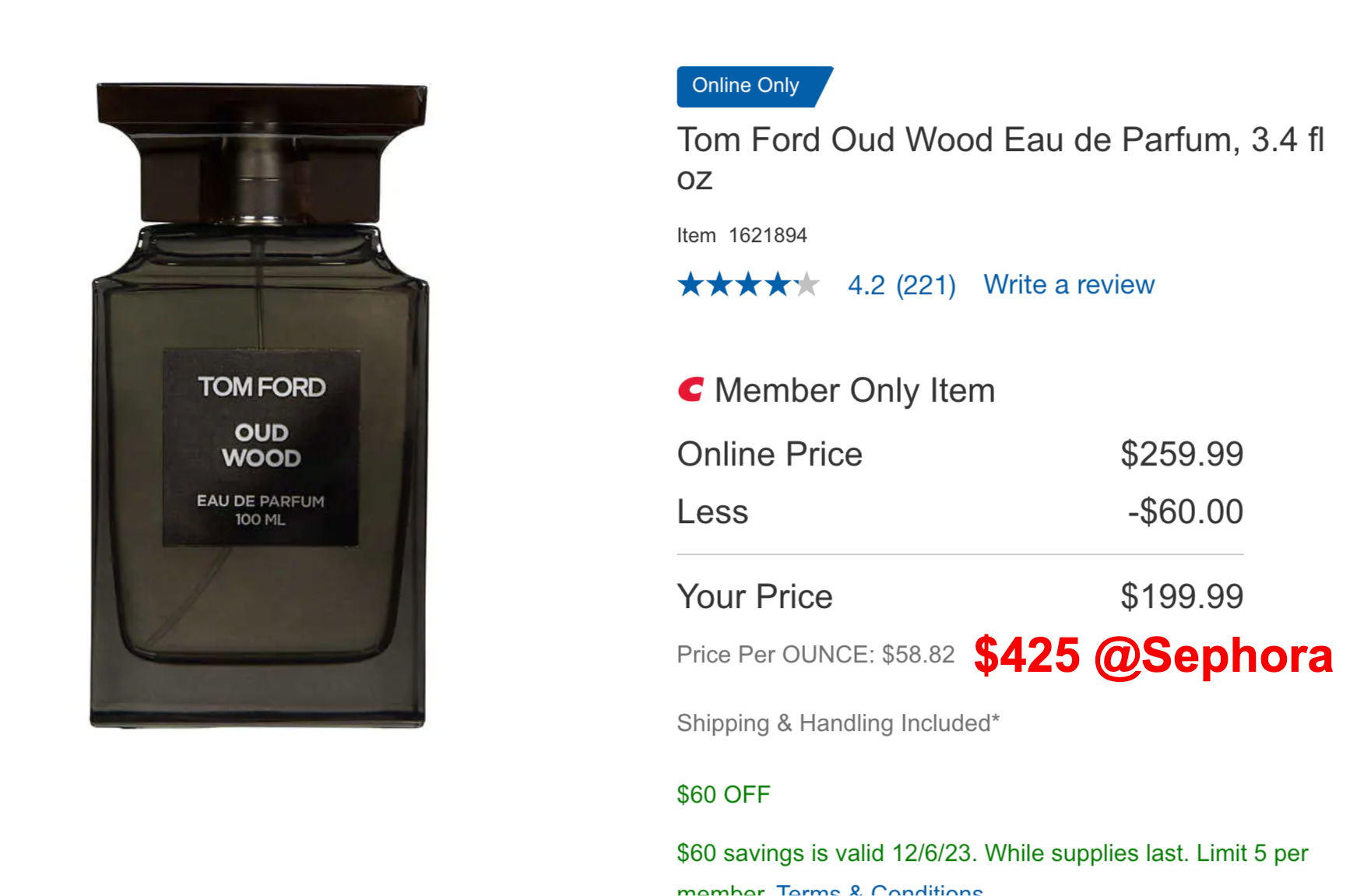 Costco tom discount ford perfume